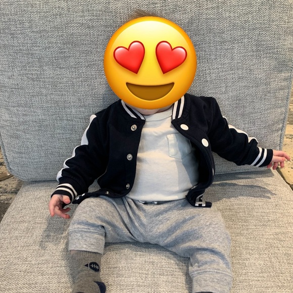 Joe Fresh 3-6 Months Navy & White Sweater / Jacket - Picture 3 of 5